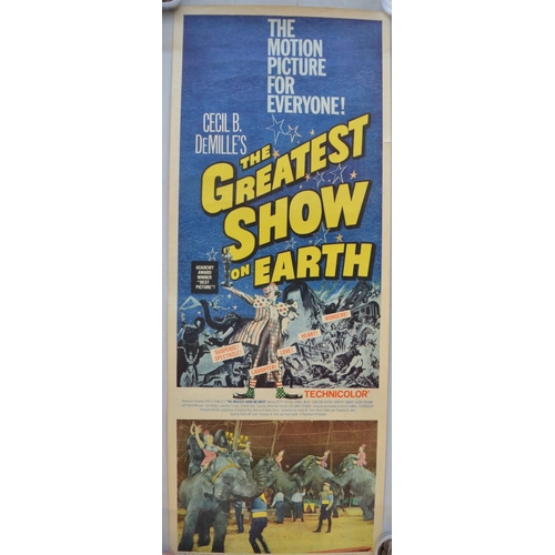 814 - Two original vertical format US card stock insert poster for the 1952 Cecil B BeMille motion picture... 