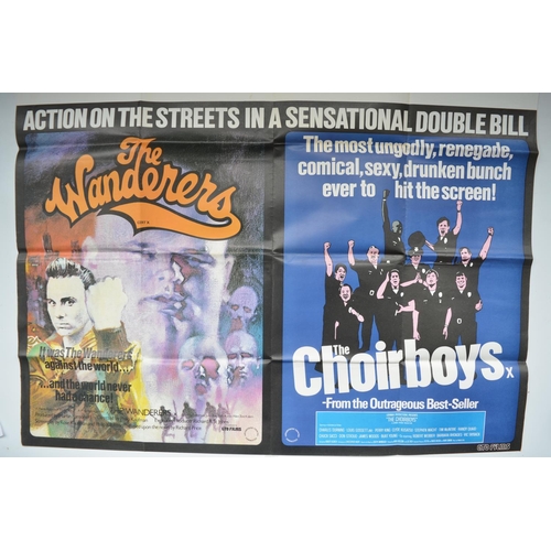 817 - Two quad movie posters: double release sheet for GTO films The Wanderers and The Choirboys and a re-... 