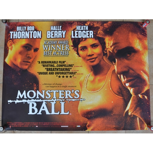 835 - Five modern original quad sheet film posters for Monsters Ball (Halle Berry), The Time Machine (Guy ... 