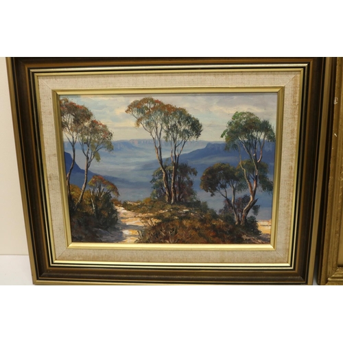 850 - John Emmett (Australian b.1927); 'A Cliff Walk Overlooking The Jamieson Valley, Katoomba' oil on can... 