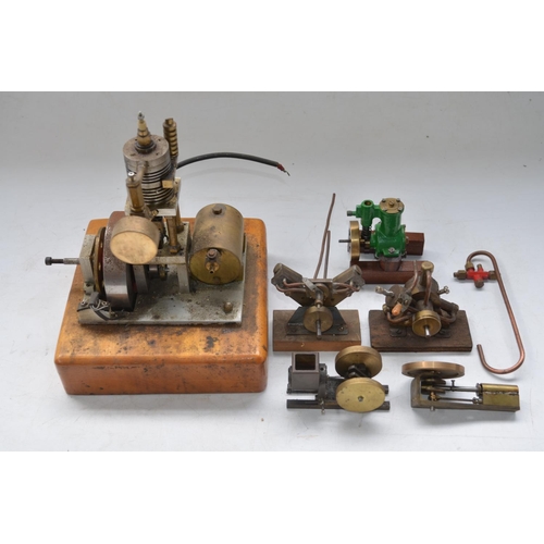 1331 - Collection of scratch built gas and steam powered stationary engine models, largest engine gas power... 