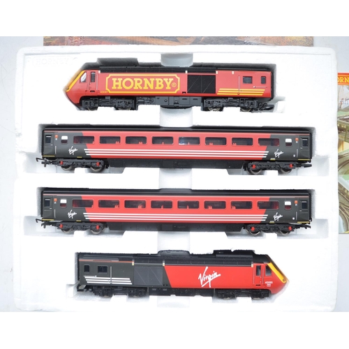 12 - Hornby OO gauge Virgin Trains/Hornby InterCity 125 electric train set with Hornby livery power car, ... 