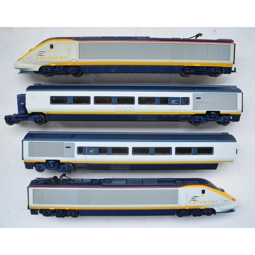 6 - Hornby/Jouef limited edition HO gauge Eurostar Class 373 with power car, dummy car and 2 coaches wit... 