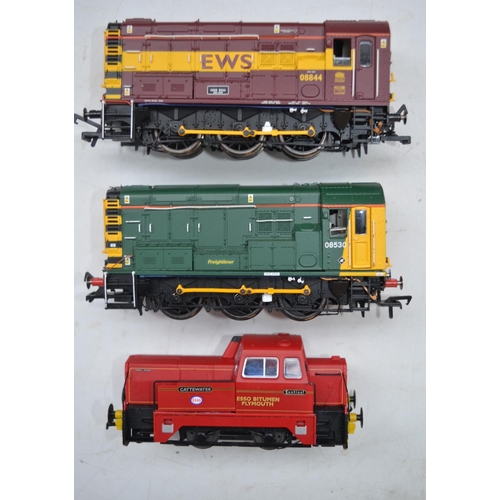 55 - Three Hornby OO gauge diesel shunter electric train models to include R3179 DCC Ready Esso 4wDMSenti... 
