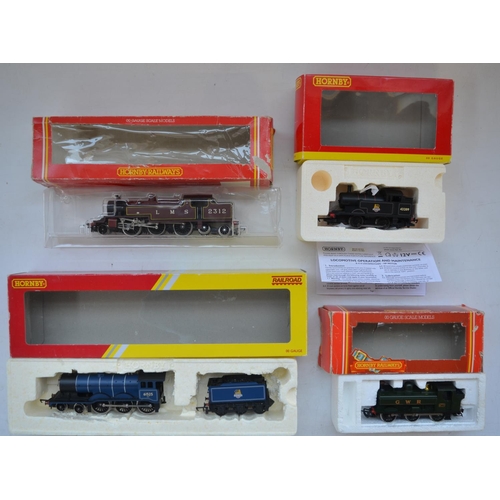 68 - Four Hornby electric locomotive models to include R505 LMS 2-6-4T Class 4P, R150 BR B12, R300 GWR Cl... 