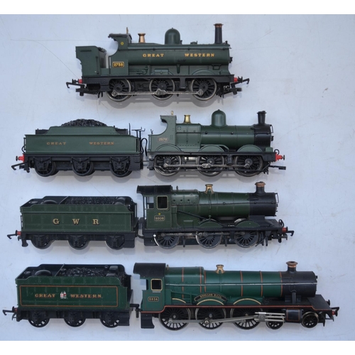 70 - Four previously run GWR liveried electric locomotive models to include R2534 0-6-0 Class 2721 pannie... 