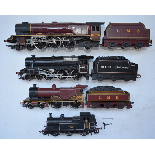 71 - Four previously run Hornby electric locomotive models to include R305 LMS Coronation Class 