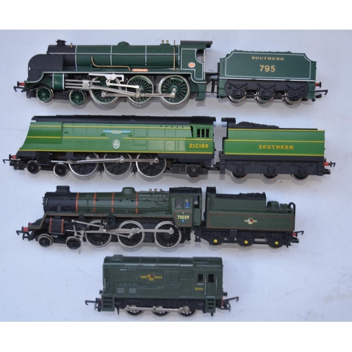 72 - Four previously run electric locomotive models to include Hornby R374 SR Battle Of Britain 