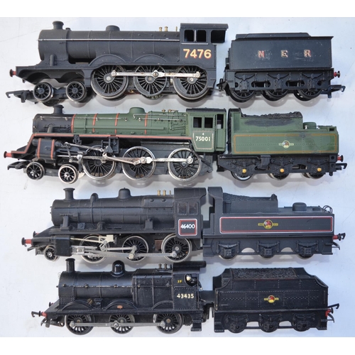 77 - Collection of 7 well used OO gauge electric steam train models from Hornby, Lima, Mainline and Tri-A... 