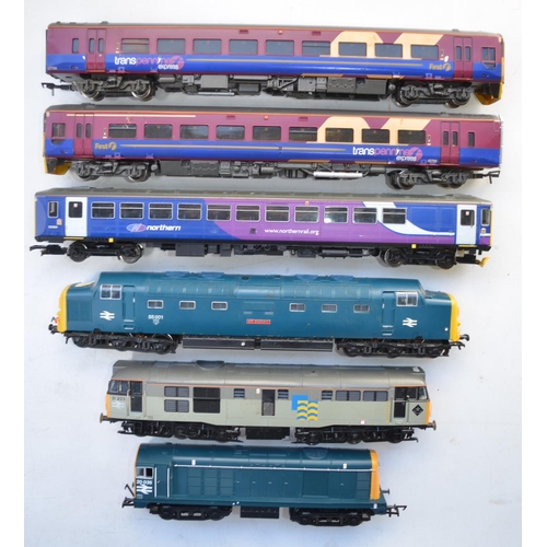 78 - Collection of previously run OO gauge electric train models to include Hornby R2757X Super Detail No... 