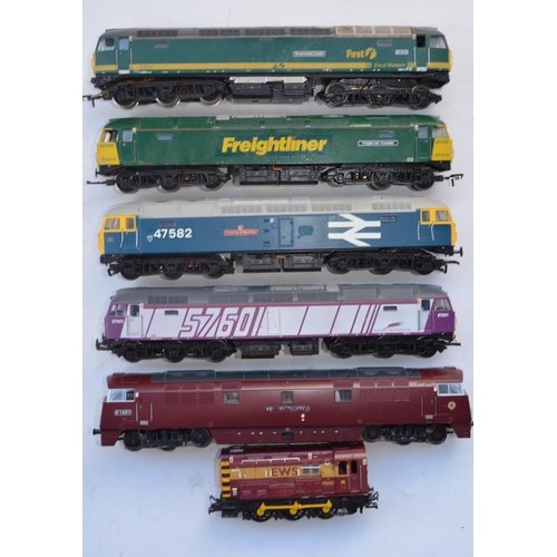 79 - Collection of previously run OO gauge electric train models to include Heljan 5200 D1007 Western Tal... 