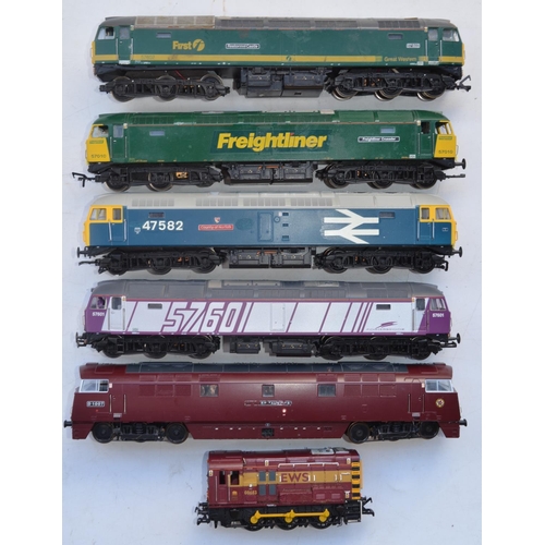 79 - Collection of previously run OO gauge electric train models to include Heljan 5200 D1007 Western Tal... 