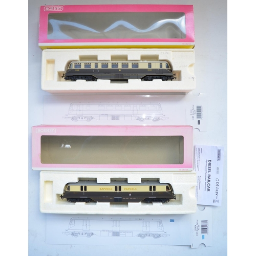 80 - Two Hornby OO gauge GWR Diesel Railcar electric train models to include R2524 