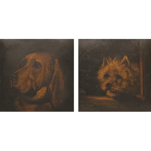 1358 - English School (C20th) After Landseer; 'Dignity and Impudence' portrait studies of  the Bloodhound G... 