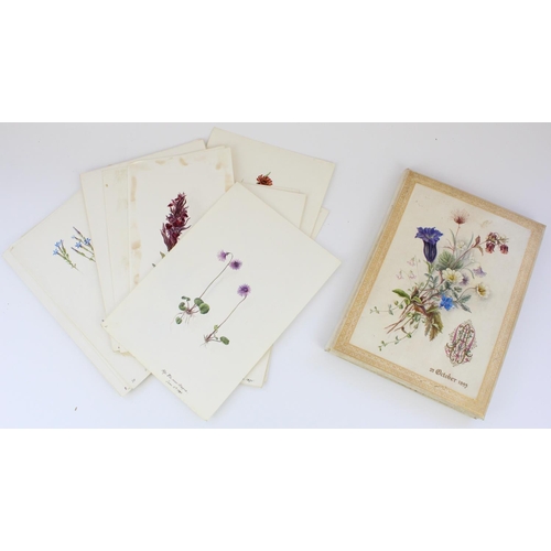 1373 - Mary Beatrice (Br. 1865-1928); C19th booklet of loose botanical watercolours, all titled and dated i... 