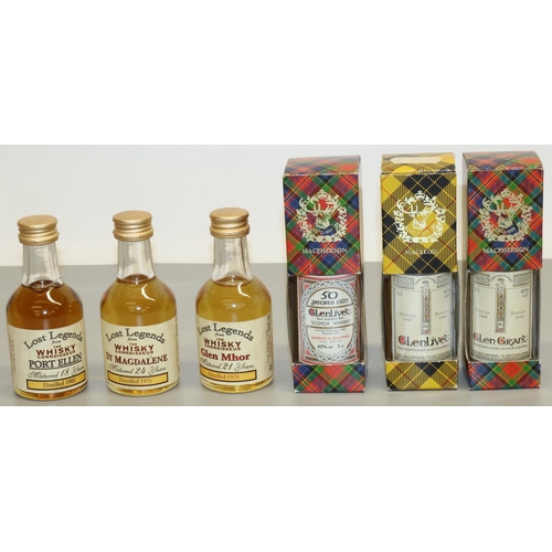 1318 - Gordon & MacPhail Tartan Miniature Collection - Two Glen Grant Highland Malt Scotch Whisky distilled... 