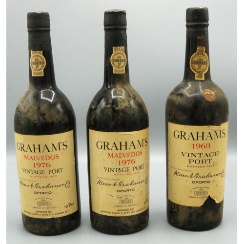 1288 - Two bottles of Graham's Malvedos 1976 Vintage Port and Grahams 1963 Vintage Port, 3btls