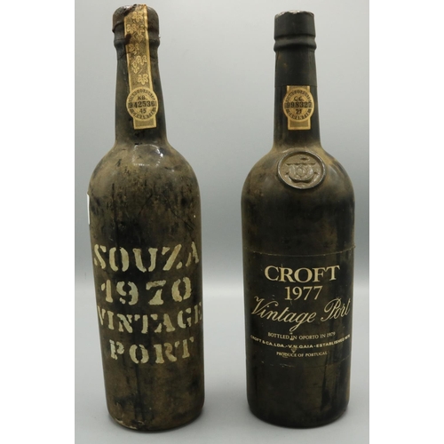 1311 - Croft 1977 Vintage Port and Souza 1970 Vintage Port, 2btls