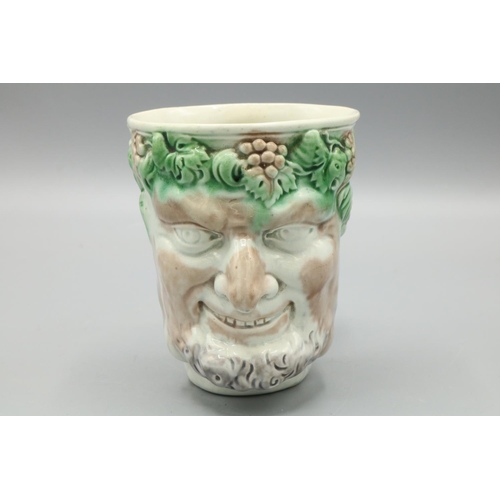 1229 - 19th century Prattware Bacchus Satyr jug, H9cm