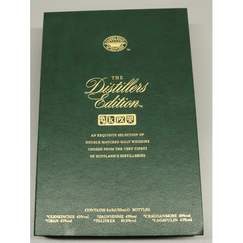 1319 - Classic Malts of Scotland 'The Distillers Edition' boxed set of six double matured single malt whisk... 