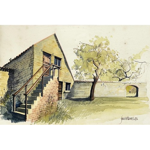 1376 - Fred Williams (British 1930-1986); 'Pheasant Hotel Harome' a set of four watercolours, and another, ... 