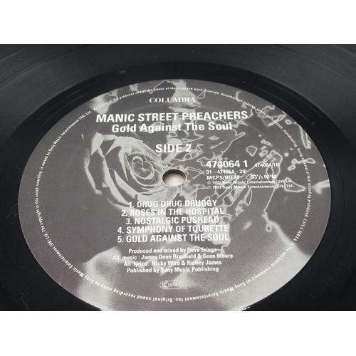 295 - Manic Street Preachers - On Track with Seat LP & Gold Against the Soul (474064 1) LP (2)