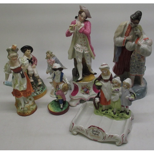 101 - Yardley English Lavender soap figure holder and six continental figures (7)