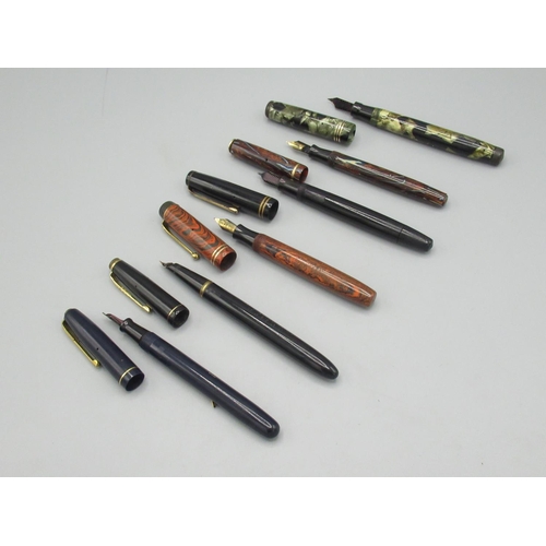 119 - Group of six fountain pens inc. Parker, Raja, Swan Eternal, etc.