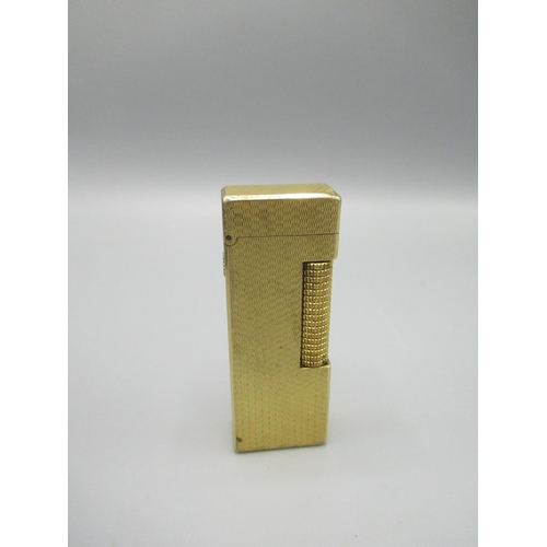 121 - Dunhill gold plated lighter, US RE24163 patented