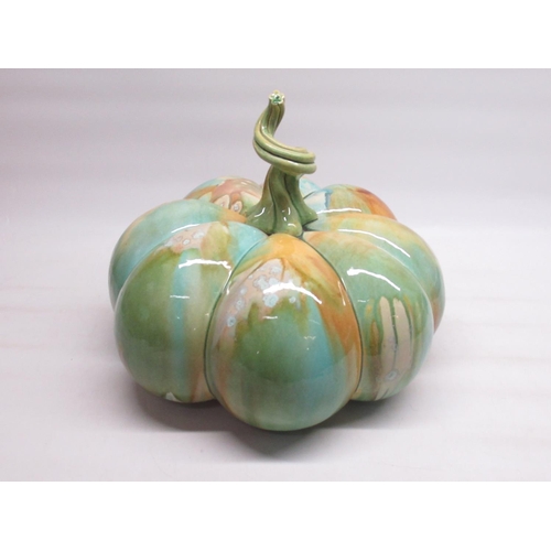 135 - Laurence Llewelyn-Bowen Collection - Kate Malone (20th Century) pottery pumpkin, H31.5cm W39cm