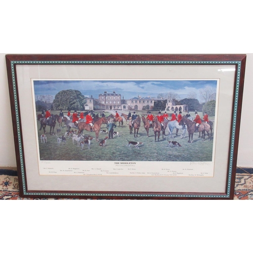 171 - Peter Watson signed limited edition print of 'The Middleton Meet in front of Birdsall House' 21/250,... 