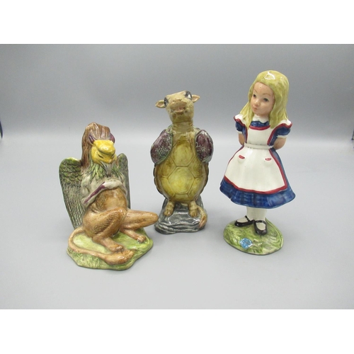 70 - Beswick Alice Series 'Alice', 'Gryphon' & 'Mock Turtle', approx. H12cm (3)