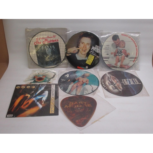 313 - Mixed collection of picture disc LPs inc. Bob Marley and the Wailers, ACDC, Prince, A Flock of Seagu... 