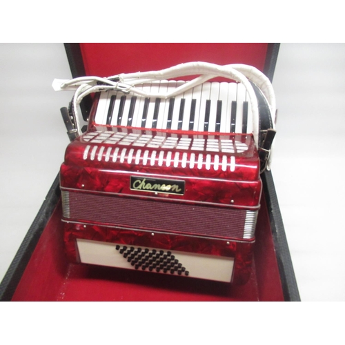 368 - Chanson piano accordian with case