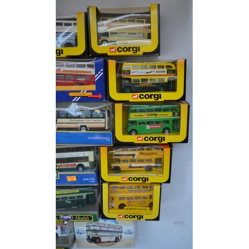 1514 - Twenty nine boxed diecast bus and van models from Corgi and Joal. Include 3 Corgi AEC Regent Sheffie... 