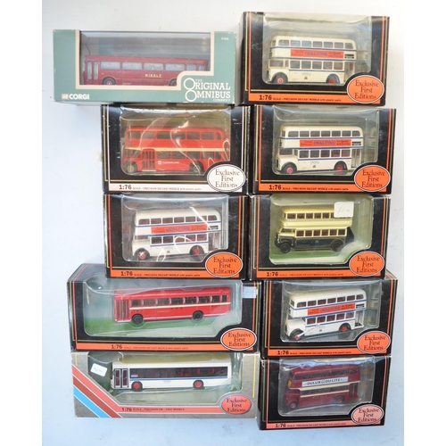 1515 - Thirty five boxed 1/76 scale diecast bus models by Exclusive First Editions, and 1 Corgi Original Om... 