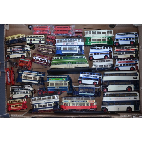 1517 - Collection of model buses, aircraft, military vehicles etc, mostly diecast to include boxed and unbo... 