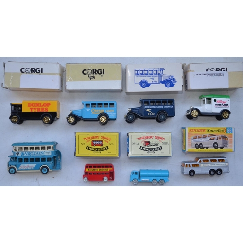 1519 - Collection of mostly small scale diecast bus, tram and vehicle models to include vintage Lesney (use... 