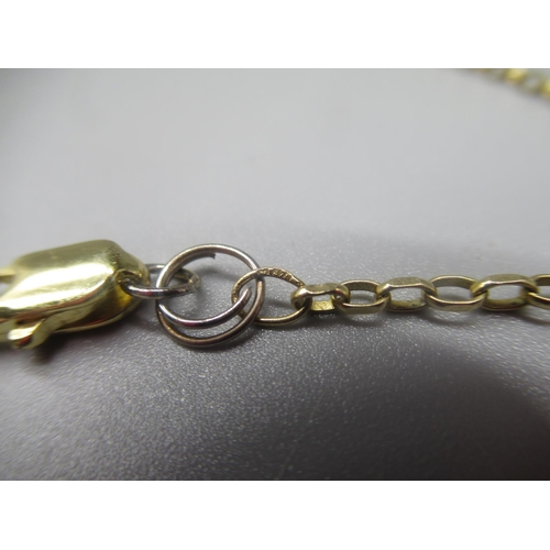 21 - Yellow metal chain with altered clasp, chain with worn marks and two pairs of 9ct yellow gold stud e... 