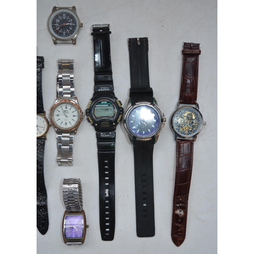 1503 - Collection of men's quartz sports and dress wristwatches to include Cjiaba, Eiger, Citron, Slazenger... 