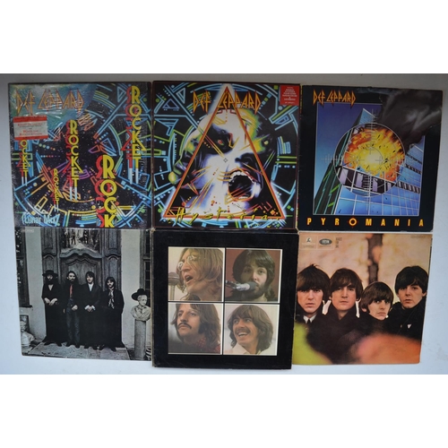 1505 - Collection of Beatles and band members vinyl record singles and LPs to include The White Album (No 0... 