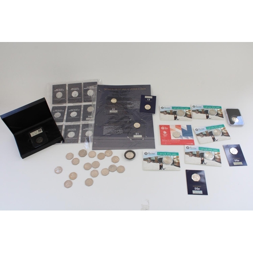 1499 - Selection of GB 50p and £1 collectable coins incl. Peter Rabbits, 2016 Team GB etc (qty)