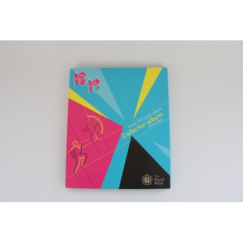 1500 - Royal Mint London Olympics 2012 50p sports collection, complete in folding card binder with finisher