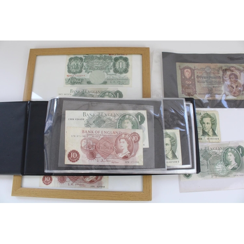 1337 - GB and world banknotes, early to mid C20th incl. ERII BOE £1s etc (qty)