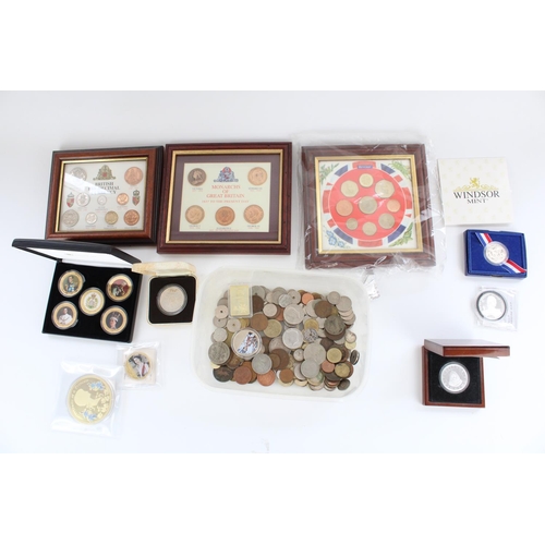 1339 - Mixed GB and world coins, framed sets and commemoratives (qty)