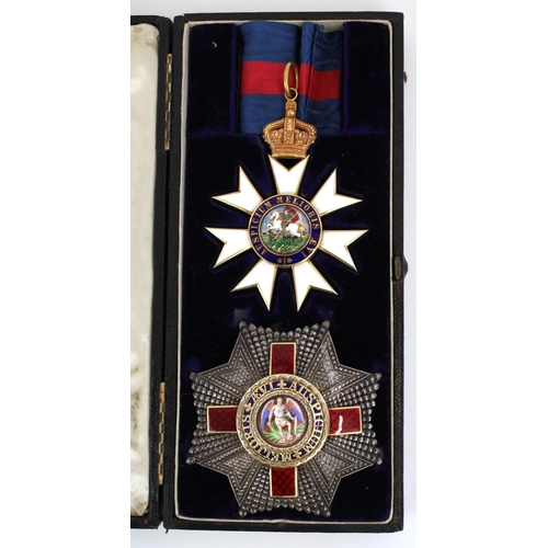 1067 - The Most Distinguished Order of Saint Michael and Saint George; Knights Commanders (KCMG) Star and n... 