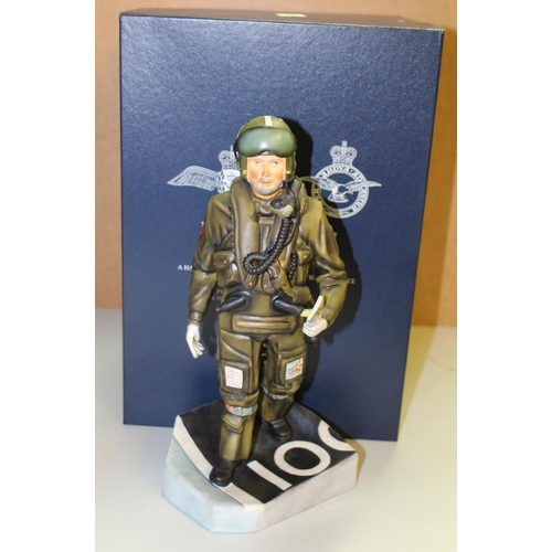 1059 - ASHMOR. Hand painted figure of a Harrier Pilot of the South Atlantic Task Force. H29cm. In original ... 