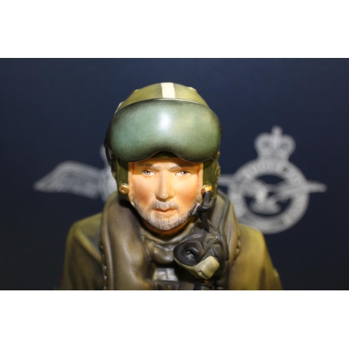 1059 - ASHMOR. Hand painted figure of a Harrier Pilot of the South Atlantic Task Force. H29cm. In original ... 