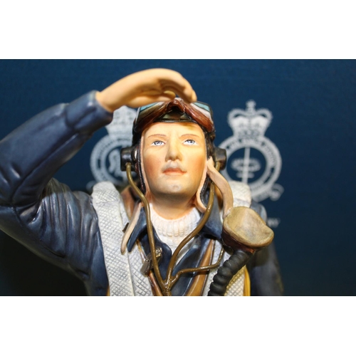 1061 - ASHMOR. Hand painted figure of an R.A.F Fighter Pilot from the BATTLE of BRITAIN. 'Churchills Few'. ... 