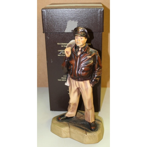 1063 - ASHMOR. Hand painted figure of a U.S.A.F. Bomber Pilot 1942-1945. H28cm. In original box